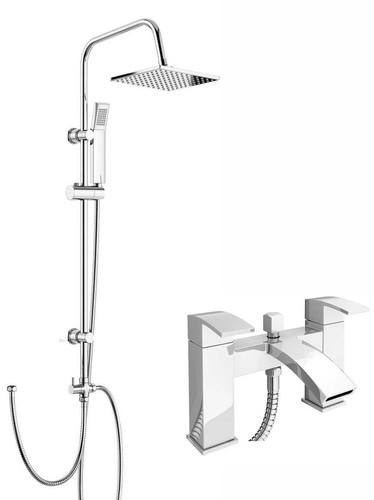 Chrome bath shower - shower, mixer