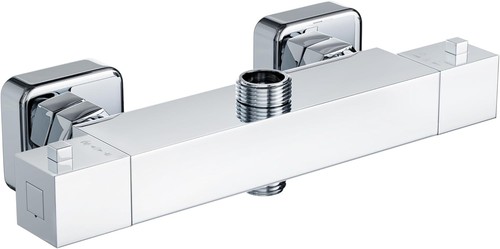 Square thermostatic shower bar - thermostatic,