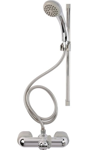 Chrome silver shower head - head, long