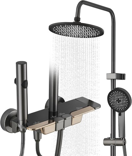 Grey shower mixer - grey, rainfall