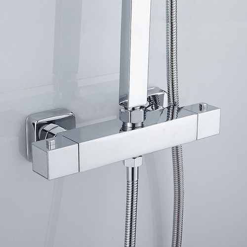 Square thermostatic shower bar - square,