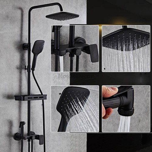 Square rain shower tap set - rain,