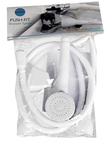 Double tap shower spray push - double,