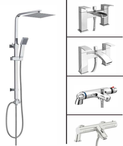 Bathroom square shower - shower, mixer